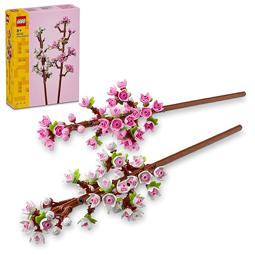 LEGO Botanicals Cherry Blossoms - Faux Flowers Building Set - Desk Decoration or Floral Bouquet Home Decor - Gift for 8+ Year Old Girls, Boys and Teenagers - Botanical Collection - 40725 - Single