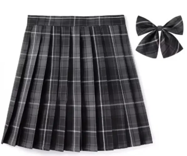 Women Plaid Pleated Skirts High Waist