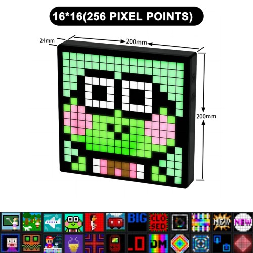 Kawaii Smart LED Pixel Display & Custom Art App - 16x16 Pixels