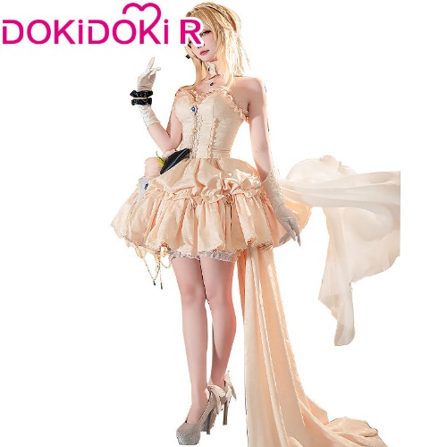 【 In Stock】DokiDoki-R Game Genshin Impact Cosplay Traveler Sora Aether Kong / Traveler Lumine Ying Doujin Dinner Party Costume | Lumine-S-IN STOCK