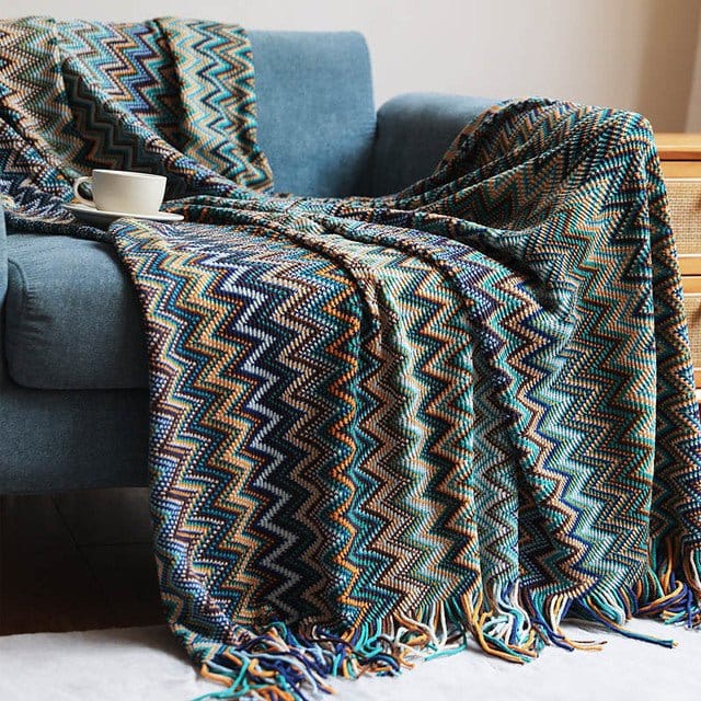 Bohemian Knitted Blanket
