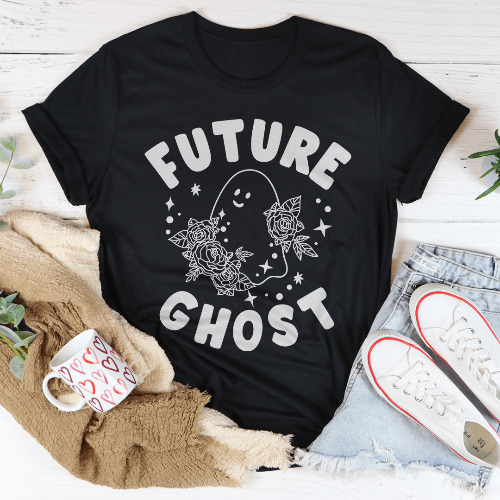 Future Ghost Tee - Black Heather / L