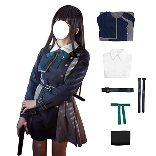 Lycoris Recoil Cosplay  Takina Cosplay Costume  - Medium - Blue