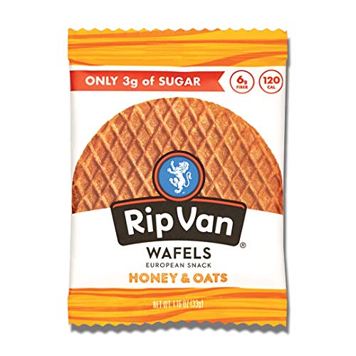 Rip Van Wafels Snack Wafels, Honey and Oats, Pack of 12, 13.92 Ounce - 1.16 Ounce (Pack of 12)