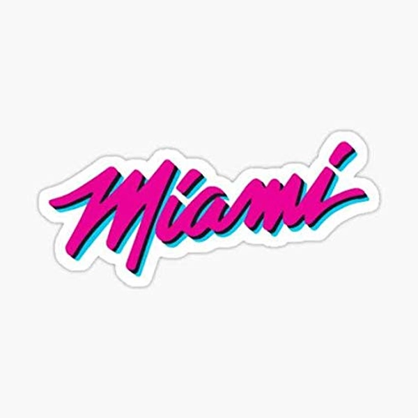 2 pcs Miami Stickers, 4 inches Florida Stickers, Cool, Laptop, Window, Car Bumper Decals