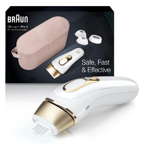 Braun IPL Long-lasting Hair Removal System for Women and Men, NEW Silk Expert Pro 5 PL5347, Head-to-toe Usage, for Body & Face, Alternative to Salon Laser Hair Removal, With 3 Extra Caps - 