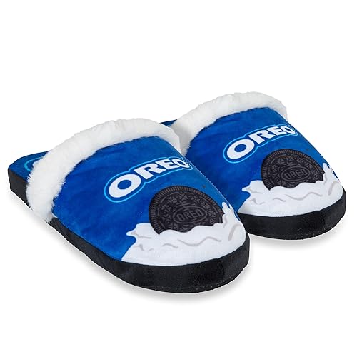 Odd Sox, Oreo Cookies Fun Novelty Fuzzy Slippers - Medium Women/Medium Men - Oreo Fuzzy