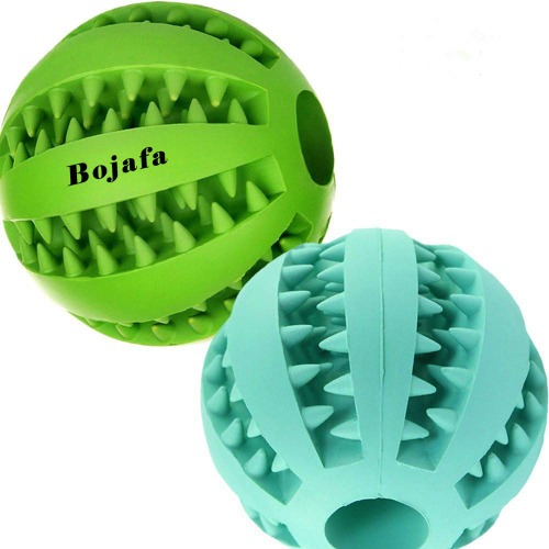 Dog Puzzle Teething Toy Balls: 2pack Interactive Rubber Dog Treat Dispensing Ball - Medium Large Breed Dog Aggressive Chewer Enrichment Toys for Boredom and Brain Stimulating Games Teeth Cleaning Chew - 2 * Large-2.8 inch / 7cm