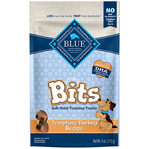 Blue Buffalo BLUE Bits Natural Soft-Moist Training Dog Treats, Turkey Recipe 113g bag, (Pack of 1)