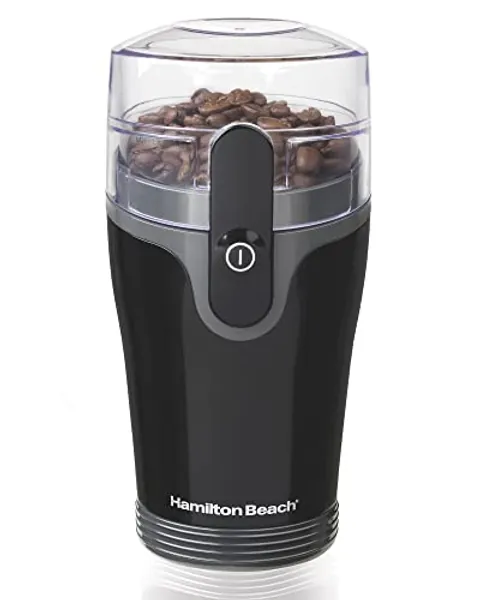 Hamilton Beach Fresh Grind Electric Coffee Grinder for Beans, Spices and More, Stainless Steel Blades, Removable Chamber, Makes up to 12 Cups, Black - Black - Makes up to 12 Cups
