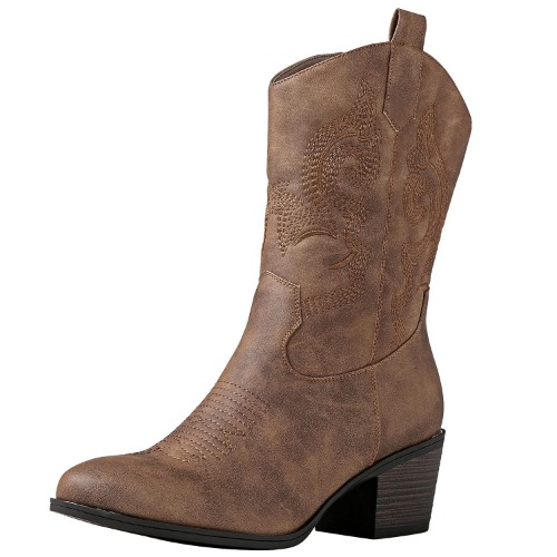 GLOBALWIN Women's The Western Cowboy Cowgirl Boots - 8.5 19yy17camel