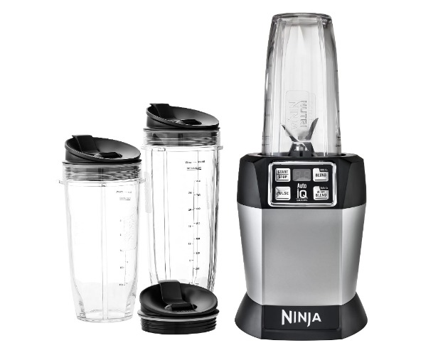 Nutri-Ninja Auto-iQ Technology Blender, 1000W (Canadian Version),Silver - 3 Cups and Auto IQ Technology Blender