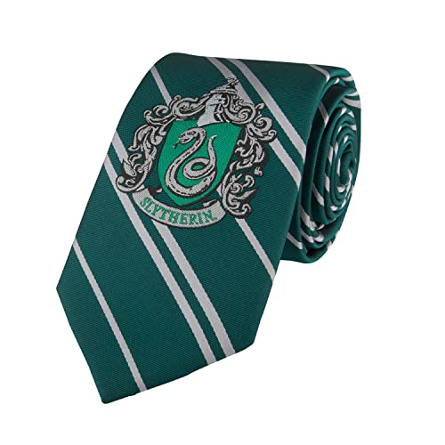 Cinereplicas Harry Potter Necktie - Woven Logo - Authentic & Official Colors (Adult, Slytherin)