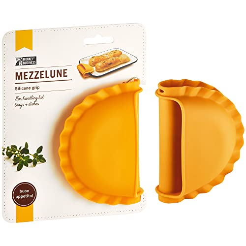 Fun Mezzelune-Shaped Silicone Hot Tray Holder/Oven Grip from a Series of Pasta-Inspired Kitchen Gadgets | Hot Dish Holder to Make Your Kitchen Safer |Original Kitchen Accessories |by Monkey Business - One Size - Multicolor