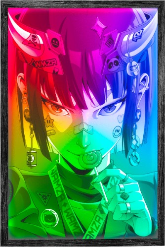 V1 Tech RGB Shadow Box (NEW!) | Black Wood / 18" X 12"