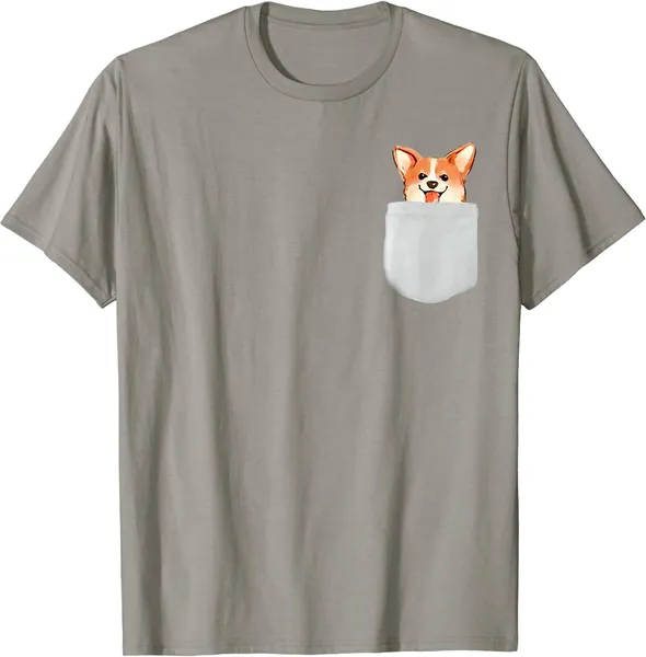 Welsh Corgi Tee with Pocket Detail for Men Women Children