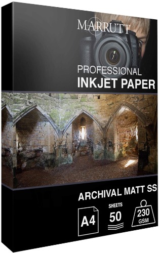 Marrutt 230gsm Archival Matt Single Sided Inkjet Photo Paper (A4 - 50 Sheets)