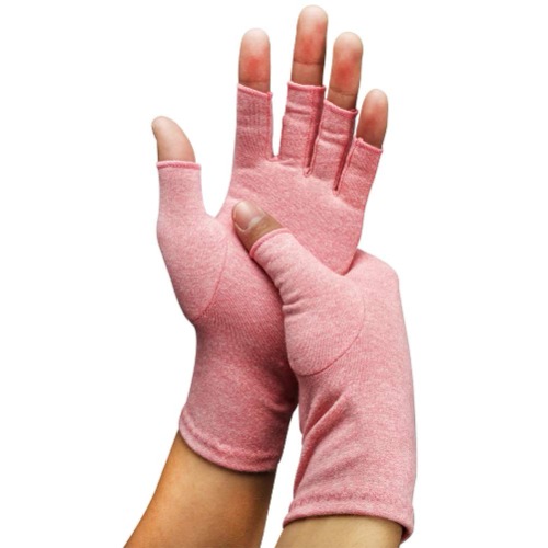 VITTO Anti-Arthritis Gloves (Pair) - Providing Warmth and Compression to Help Increase Circulation Reducing Pain and Promoting Healing 1x Pair (Pink, S)