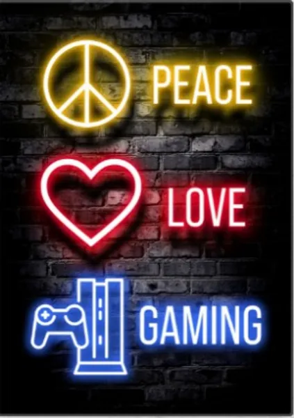 Displate.com Peace Love Gaming Quote Poster