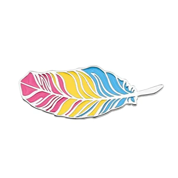 Pan Enammel Feather pin