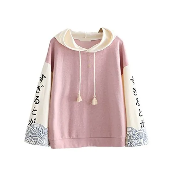 Long sleeve hooded pull over top