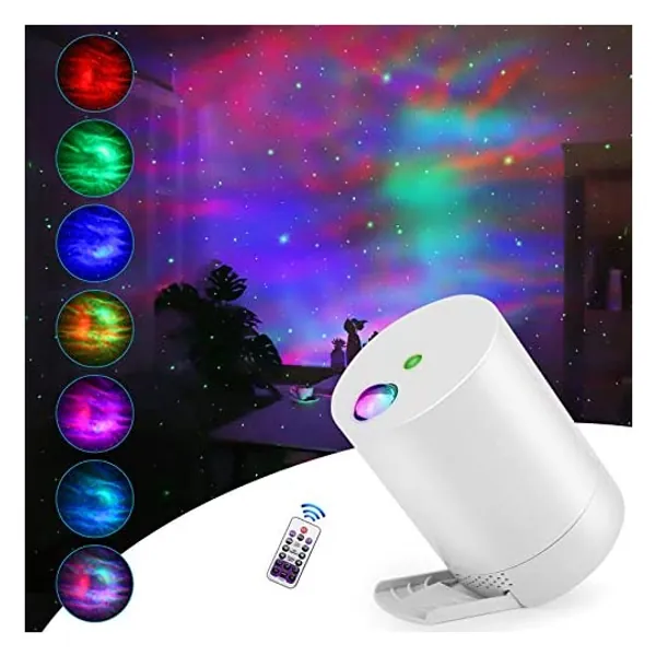 CAIYUE LED Starry Projector, Exquisite Nebula Night Light Projector, Ocean Wave Galaxy Light with Remote Control,with Adjustable Speed and Brightness Nebula Light,for Kids, Adults, Bedroom,Party