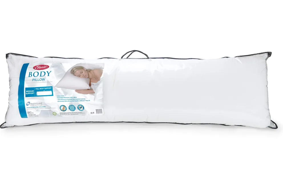 Easy Rest Body Pillow, Maternity or Full Body Support Pillow 150x50cm with White Pillowcase