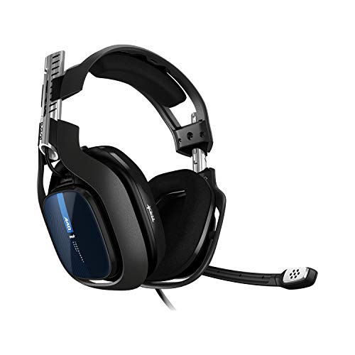 ASTRO Gaming A40 TR Wired Gaming Headset, ASTRO Audio V2, Dolby ATMOS, 3.5mm Audio Jack, Swappable Mic, for PS5, PS4, PC, Mac, Nintendo Switch, Mobile - Black/Blue - A40 - PlayStation | PC