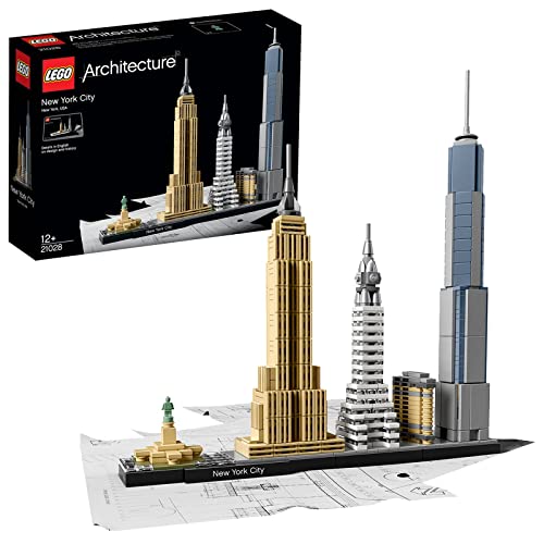 LEGO 21028 Architecture New York City Skyline, Collectible Model Kit for Adults to Build, Creative Activity, Home Decor Gift Idea for Men, Women, Husband, Wife, Him or her - New York City