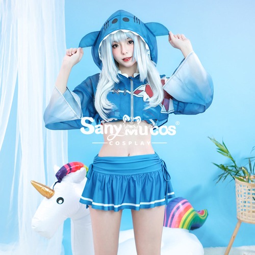 【In Stock】VTuber Cosplay Gawr Gura Cosplay Costume - XL
