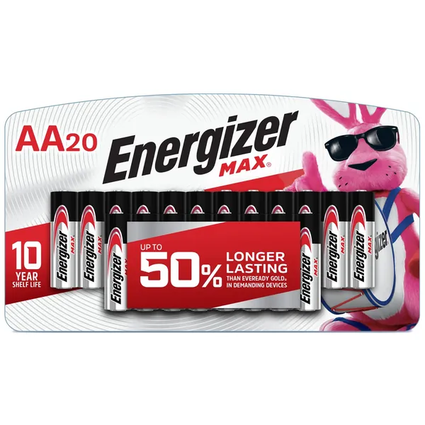 Energizer MAX AA Batteries, Designed to Prevent Damaging Leaks (20-Count) - 20 Count (Pack of 1)