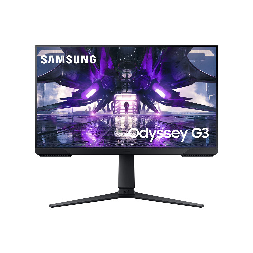 Samsung Monitor Gaming Odyssey G3 (S24AG302), Flat, 24", 1920x1080 (Full HD), VA, 144 Hz, 1 ms, FreeSync Premium, HDMI, Display Port, Ingresso Audio, HAS, Pivot, Flicker Free, Eye Saver Mode