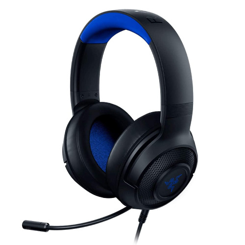Razer Kraken X per Console Cuffie da Gioco Leggera per PC, Mac, PS4, Xbox One & Switch con Audio Surround 7.1, Pulsanti di Controllo sulla Cuffia, Nero-Blu (per Console)
