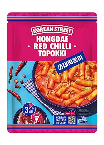 Korean Street Tteokbokki - la pietanza coreana di riso in strada - snack coreani piccanti e saporiti per gli amanti della gastronomia (Piccante e Saporito) (Pacco da 1)