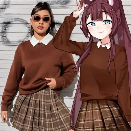 SHEIN Qutie Colarinho Contraste Plissado Manta Formal Roupa de 2pçs