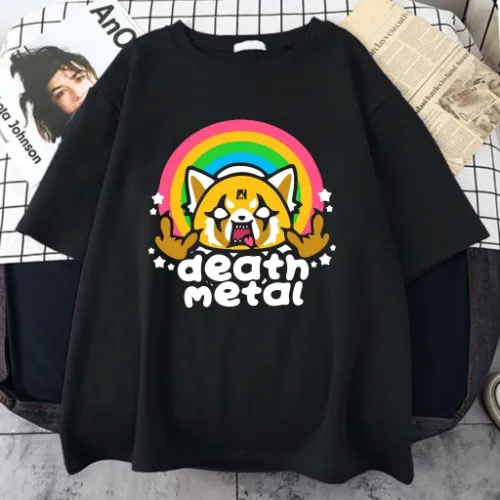 Camiseta Aggretsuko Anime Unissex