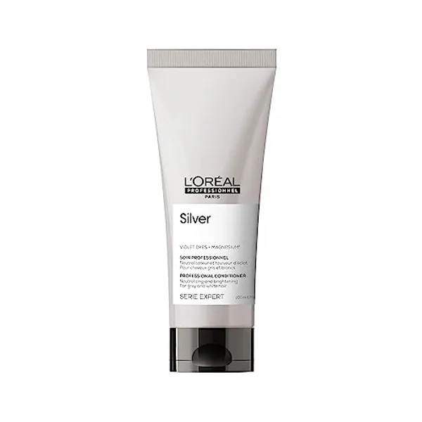 L’Oréal Professionnel Conditioner, For Grey, White or Light Blonde Hair, Serie Expert Silver, 200 ml