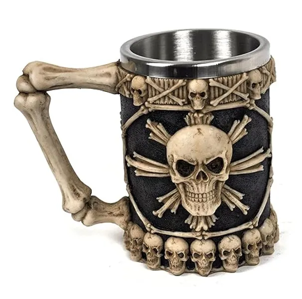 Nemesis Now Large Tankard of Skulls Mug 18cm Ivory