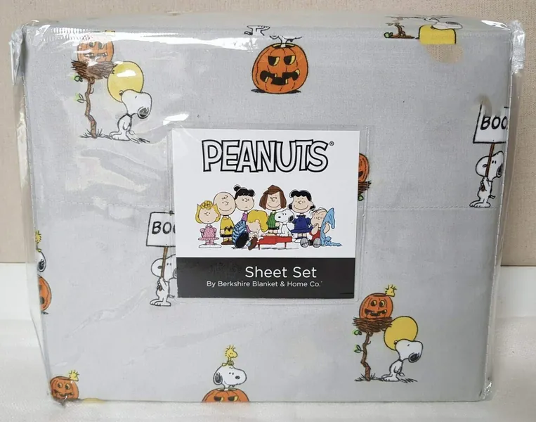 burkshire Peanuts Snoopy Halloween Sheet Set - Full Size - 