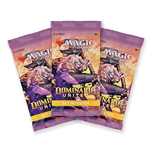 Magic The Gathering D1473000 Dominaria United Set Booster 3-Pack, Multi - Set Booster 3-Pack