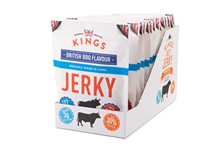 Kings Beef Jerky Box, Traditional Bbq, 35 g (Pack of 16) - BBQ Beef