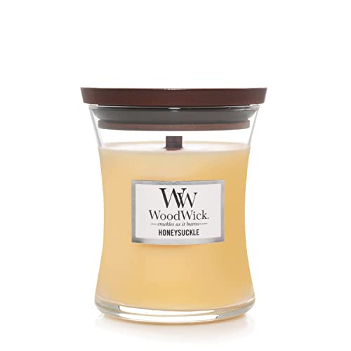 WoodWick Honeysuckle Medium Hourglass Candle, 9.7 oz. - Honeysuckle - Medium Hourglass Candle
