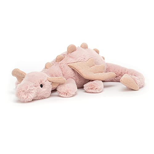 Jellycat Little Rose Dragon Collectable Plush Decoration,Pink - Little