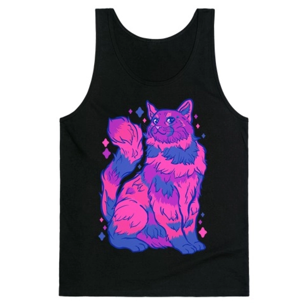 Bisexual Pride Cat Tank Tops | LookHUMAN