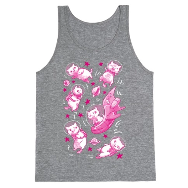 Cats In Space Tank Tops | LookHUMAN