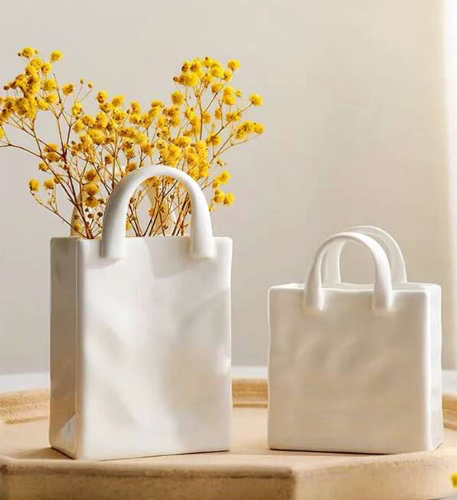 1pc Bag Design Flower Vase, White Flower Wrapping Bag, For Home Decor for Sale Australia| New Collection Online| SHEIN Australia