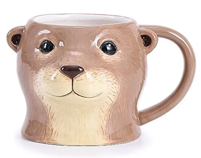 3D Otter Head Shaped Mug Cup Novelty Design for Hot Drinks Coffee Tea Hot Chocolate