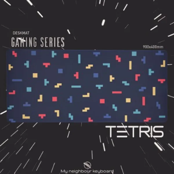 Tetris Gaming Theme Deskmat / Mousepad XL by My neighbour keyboard di My neighbour keyboard | Tokopedia