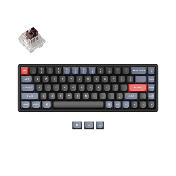 Keychron K6 Pro QMK/VIA Wireless Custom Mechanical Keyboard | Fully Assembled (Hot-Swappable) / RGB Backlight Aluminum Frame - B / Keychron K Pro Mechanical Brown