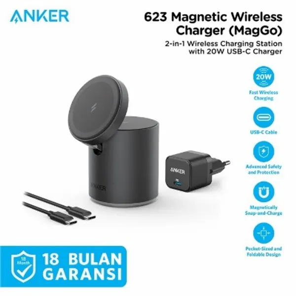 Anker Magsafe Magnetic Wireless Charger 623 (MagGo) - B2568